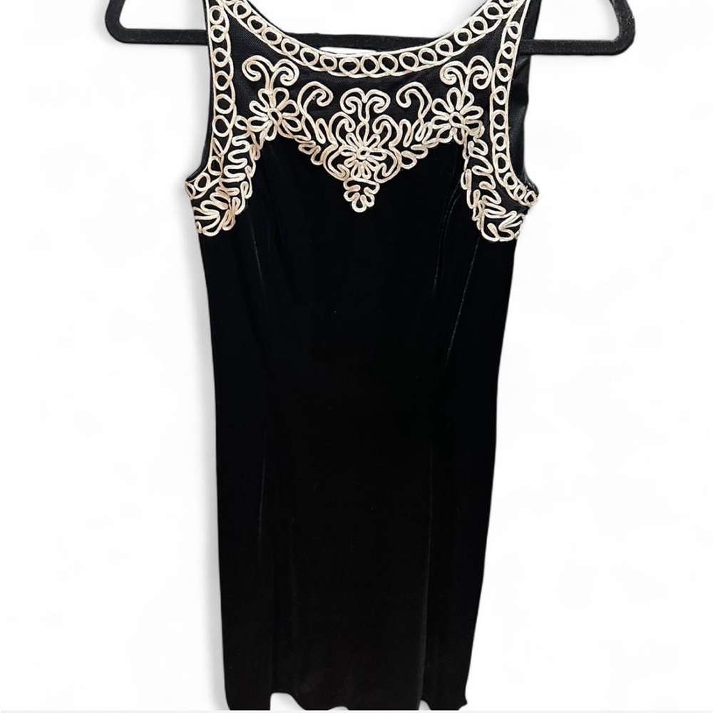 Scott McClintock Vintage Black and White Sheath Cocktail Dress Size 8 👑